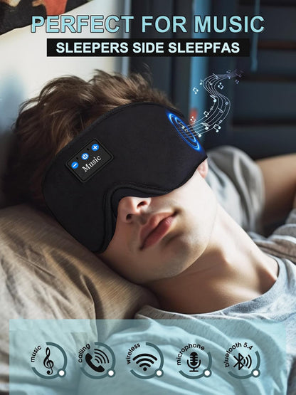 Joyorval - Wireless Sleep Mask with Built-In Headphones for Deep Relaxation