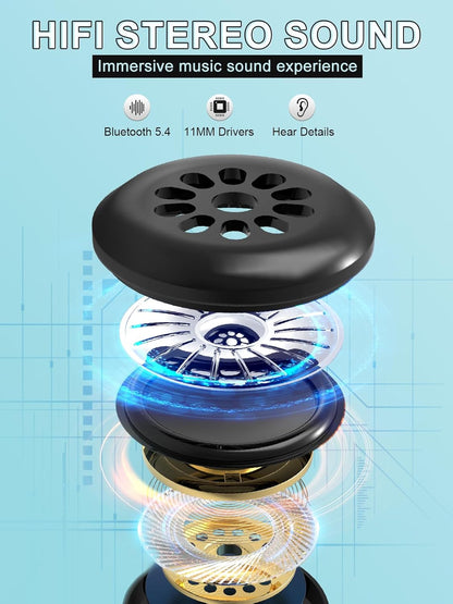 Joyorval - Wireless Sleep Mask with Built-In Headphones for Deep Relaxation