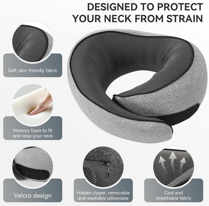 Joyorval - Premium Travel Neck Pillow – 360° Head & Neck Support